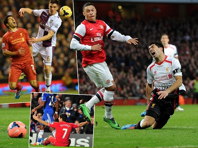 Suarez, Reputasi `Diving`Untungkan Lawan Lolos Hukuman Penalti